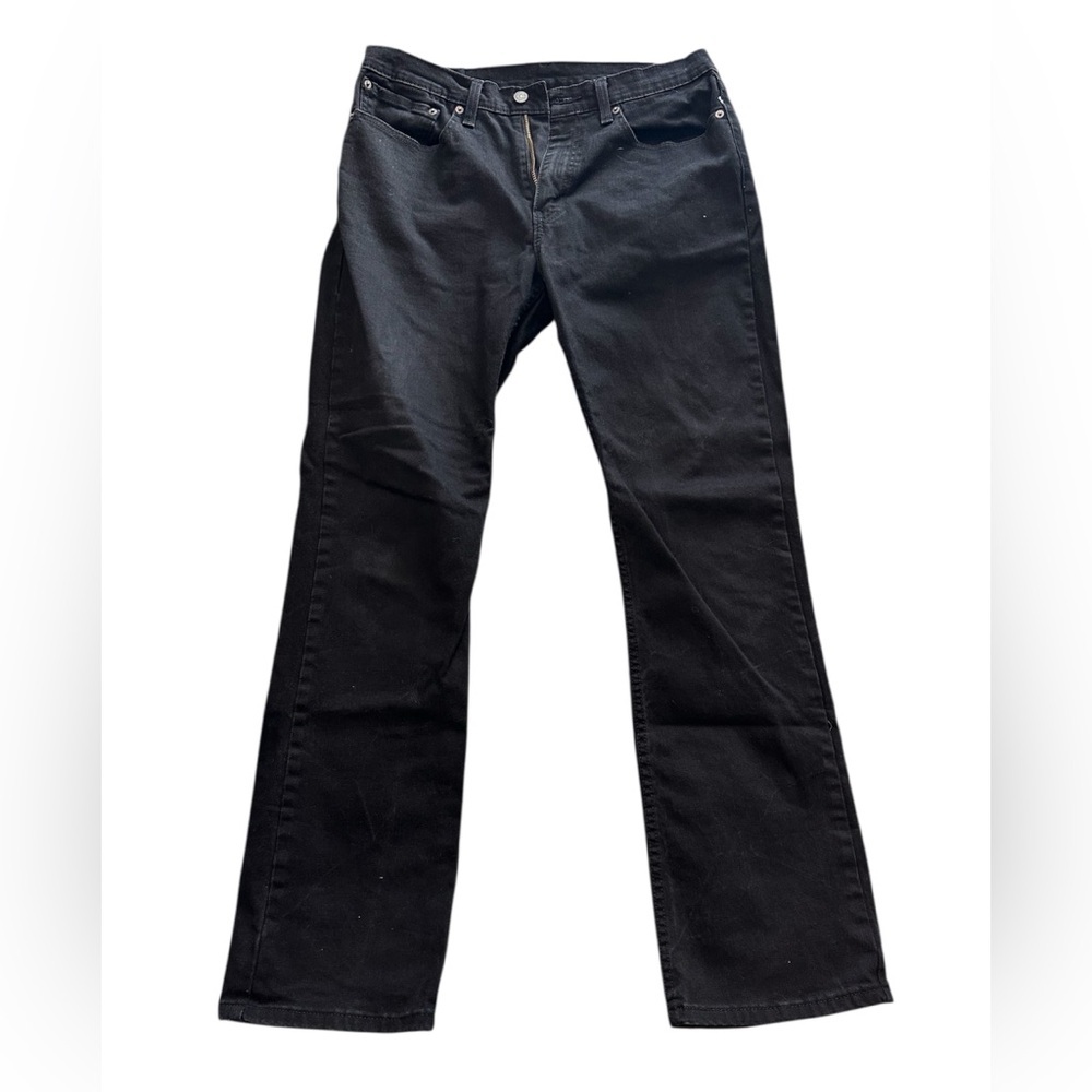 Levi's 527 Slim Bootcut jeans in a black wash. Size 34x34